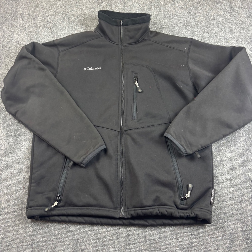 COLUMBIA Mens Core Interchange Black Soft Shell Jacket Size: Medium